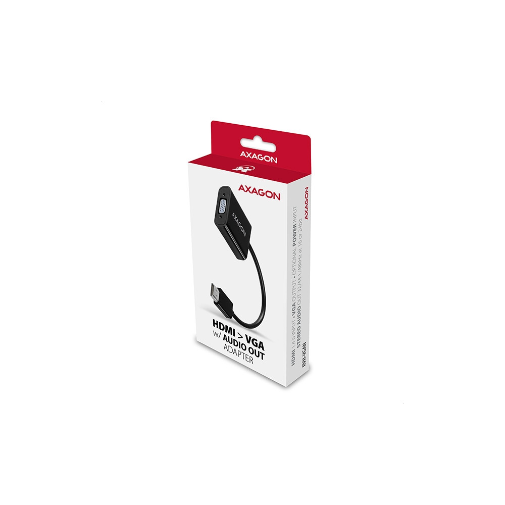 Produktbild för AXAGON videokort - HDMI/VGA/ljud - 17 cm
