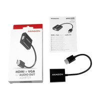 Produktbild för AXAGON videokort - HDMI/VGA/ljud - 17 cm