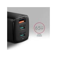 Produktbild för AXAGON ACU-DPQ65 strömadapter - USB typ A, 2 x USB-C - 65 Watt