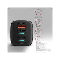 Produktbild för AXAGON ACU-DPQ65 strömadapter - USB typ A, 2 x USB-C - 65 Watt