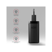 Produktbild för AXAGON ACU-DPQ65 strömadapter - USB typ A, 2 x USB-C - 65 Watt
