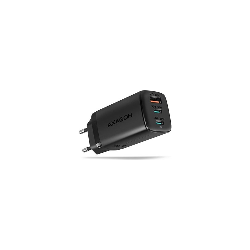 Produktbild för AXAGON ACU-DPQ65 strömadapter - USB typ A, 2 x USB-C - 65 Watt