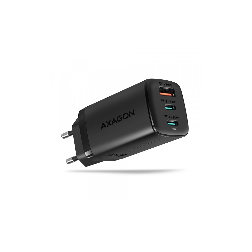 Produktbild för AXAGON ACU-DPQ65 strömadapter - USB typ A, 2 x USB-C - 65 Watt