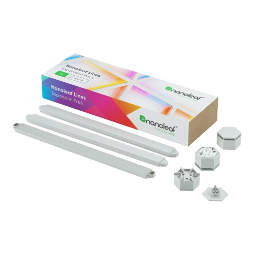 Nanoleaf Nanoleaf Lines Expansion Pack - trådlös belysningsuppsättning - LED x 3 - 2 W - 16 miljoner färger - 1200-6500 K - linjär