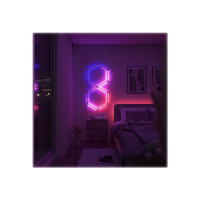 Produktbild för Nanoleaf Lines Expansion Pack - trådlös belysningsuppsättning - LED x 3 - 2 W - 16 miljoner färger - 1200-6500 K - linjär