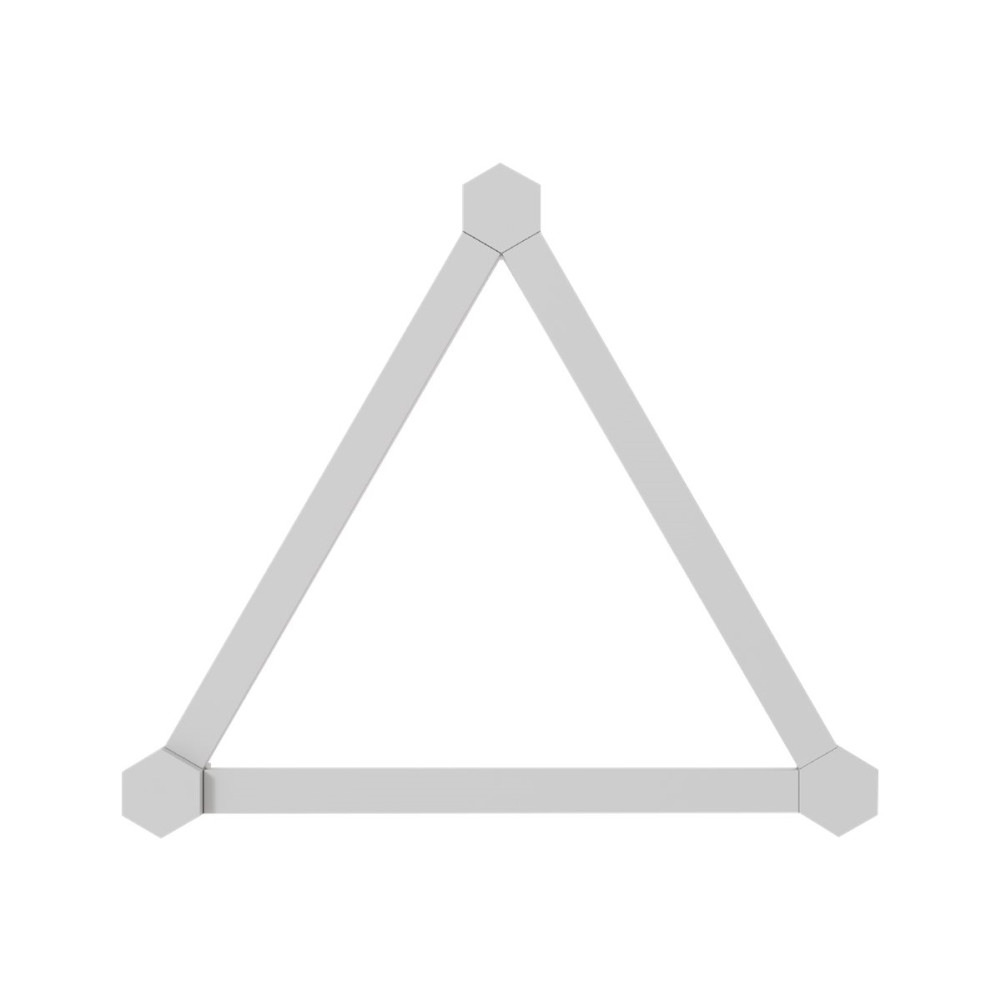 Produktbild för Nanoleaf Lines Expansion Pack - trådlös belysningsuppsättning - LED x 3 - 2 W - 16 miljoner färger - 1200-6500 K - linjär