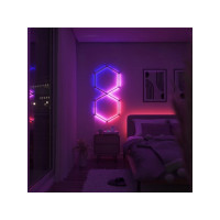 Produktbild för Nanoleaf Lines Expansion Pack - trådlös belysningsuppsättning - LED x 3 - 2 W - 16 miljoner färger - 1200-6500 K - linjär