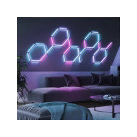 Produktbild för Nanoleaf Lines Expansion Pack - trådlös belysningsuppsättning - LED x 3 - 2 W - 16 miljoner färger - 1200-6500 K - linjär