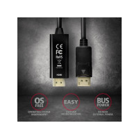 Produktbild för Axagon RVD-HI14N, 0,18 m, DisplayPort, HDMI, Hankoppling, Ho...