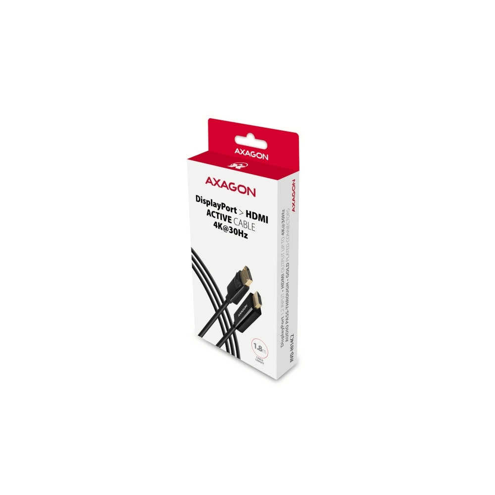 Produktbild för Axagon RVD-HI14N, 0,18 m, DisplayPort, HDMI, Hankoppling, Ho...