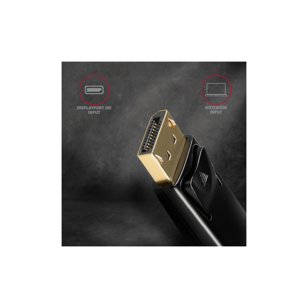 Produktbild för Axagon RVD-HI14N, 0,18 m, DisplayPort, HDMI, Hankoppling, Ho...