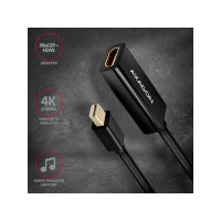 Produktbild för Axagon RVDM-HI14N, 0,15 m, Mini DisplayPort, HDMI, Hankoppli...