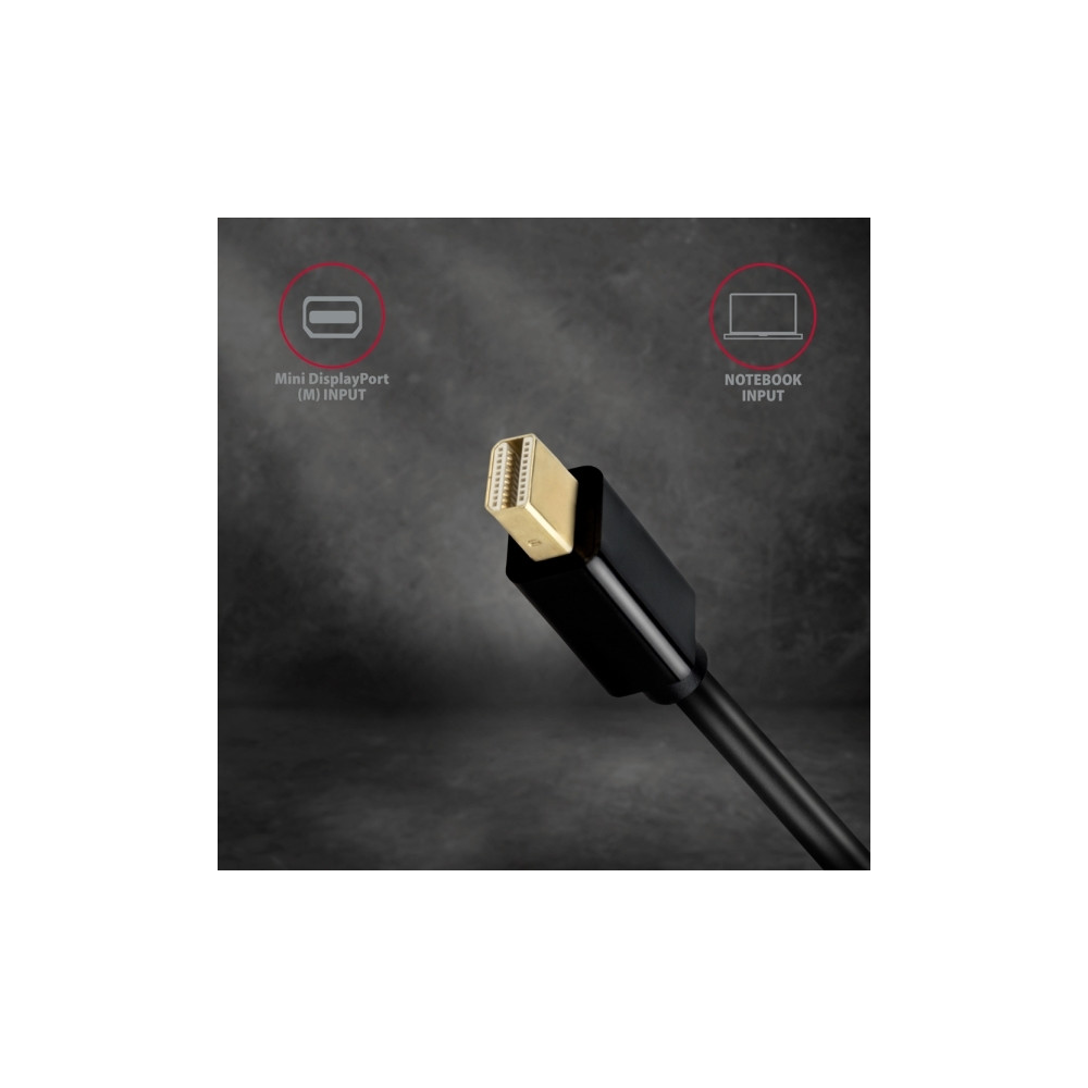 Produktbild för Axagon RVDM-HI14N, 0,15 m, Mini DisplayPort, HDMI, Hankoppli...