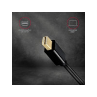 Produktbild för Axagon RVDM-HI14N, 0,15 m, Mini DisplayPort, HDMI, Hankoppli...
