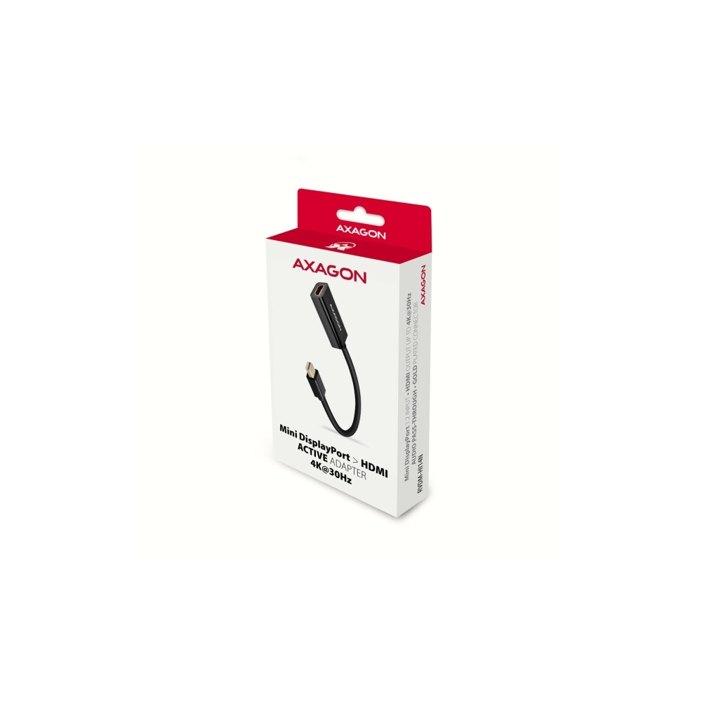 Produktbild för Axagon RVDM-HI14N, 0,15 m, Mini DisplayPort, HDMI, Hankoppli...