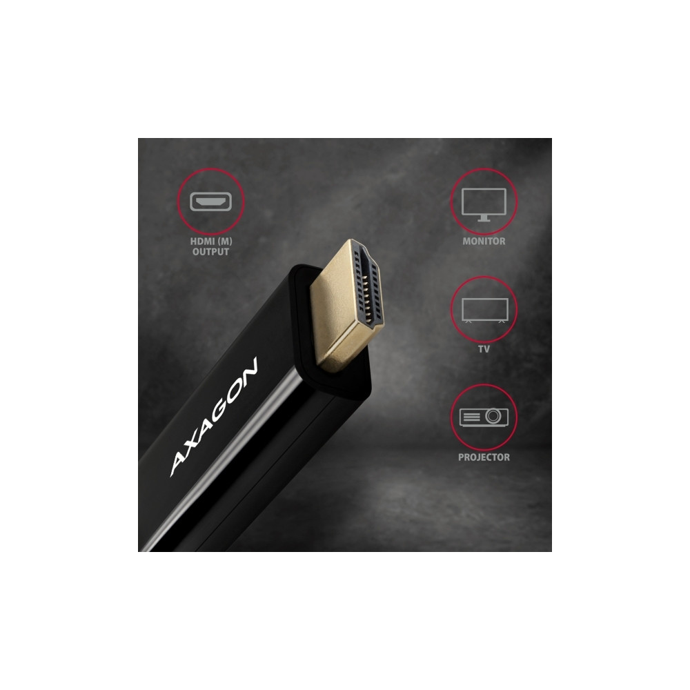 Produktbild för Axagon RVDM-HI14C2 Mini-DisplayPort zu HDMI Adapterkabel 4K/...