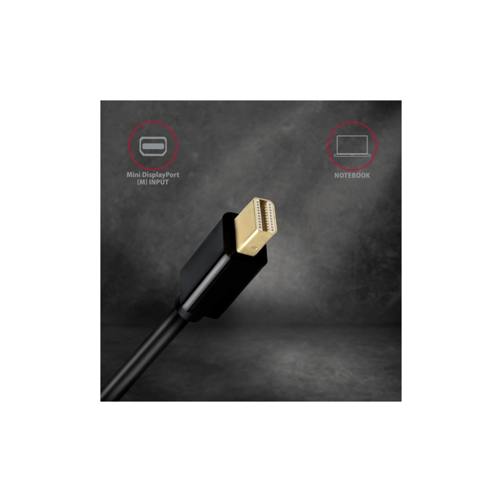Produktbild för Axagon RVDM-HI14C2 Mini-DisplayPort zu HDMI Adapterkabel 4K/...