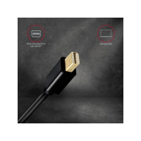 Produktbild för Axagon RVDM-HI14C2 Mini-DisplayPort zu HDMI Adapterkabel 4K/...