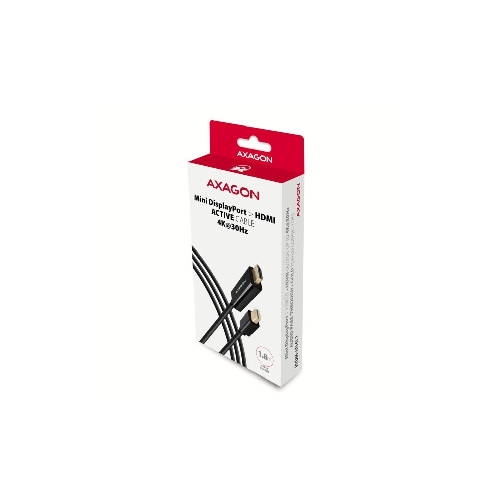 Produktbild för Axagon RVDM-HI14C2 Mini-DisplayPort zu HDMI Adapterkabel 4K/...