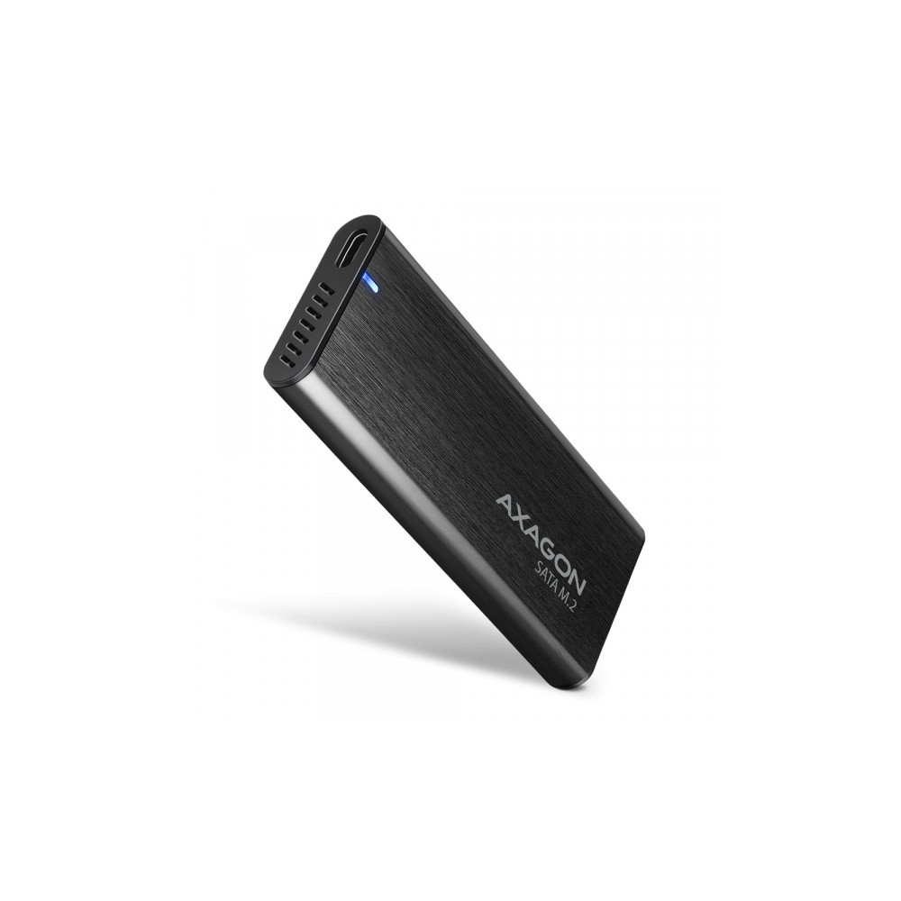 Produktbild för AXAGON Extern USB-C 3.2 Gen 2 metallbox för M.2 SATA SSD-enh...