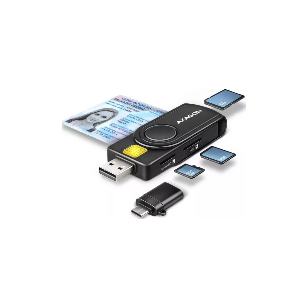 Produktbild för AXAGON SMART-kortläsare - USB 2.0