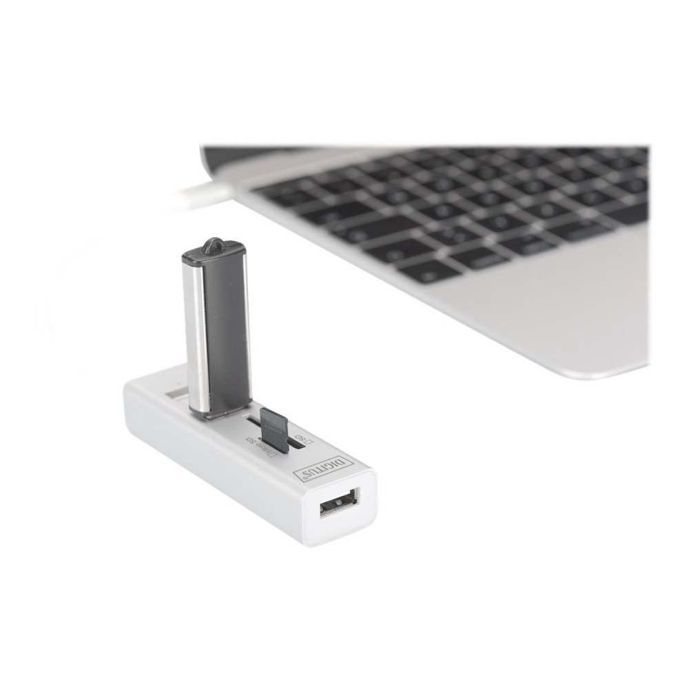 Produktbild för DIGITUS DA-70243 - hubb - 3 portar