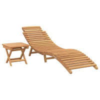 Produktbild för Solstol 2 pcs Brun 198 x 55 x 58,5 cm Massivt teakträ