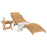 Produktbild för Solstol 2 pcs Brun 198 x 55 x 58,5 cm Massivt teakträ