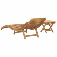 Produktbild för Solstol 2 pcs Brun 198 x 55 x 58,5 cm Massivt teakträ