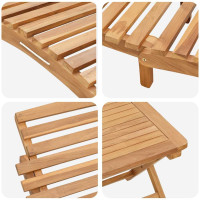 Produktbild för Solstol 2 pcs Brun 198 x 55 x 58,5 cm Massivt teakträ