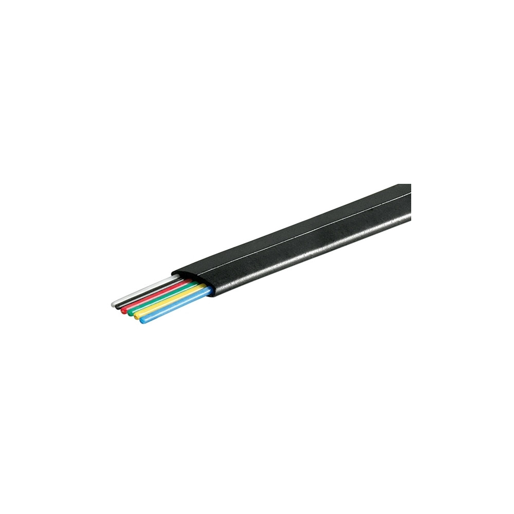 Produktbild för Goobay Telefonkabel platt rulle 6-trådig, 100 m rulle, AWG 3...
