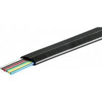 Produktbild för Goobay Telefonkabel platt rulle 6-trådig, 100 m rulle, AWG 3...