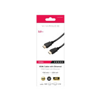 Produktbild för Vivanco VVVHDMI30MMGG, 3 m, HDMI Typ A (standard), HDMI Typ...