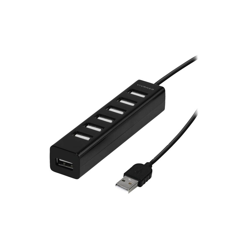 Produktbild för Vivanco VVITHUB20USB7IN1OUT, USB 2.0 Type-A, USB 2.0 Type-A,...