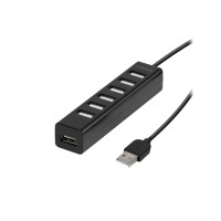 Produktbild för Vivanco VVITHUB20USB7IN1OUT, USB 2.0 Type-A, USB 2.0 Type-A,...