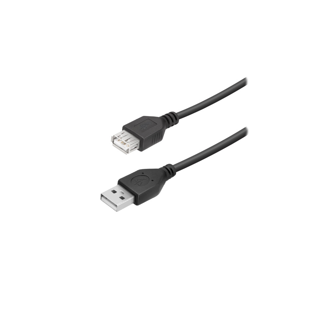Produktbild för Vivanco höghastighets USB-A hane till hona-kabel för dataöve...