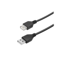 Produktbild för Vivanco höghastighets USB-A hane till hona-kabel för dataöve...