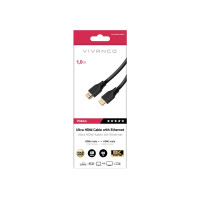 Produktbild för Vivanco VVVHDMI8K10MMGK, 1 m, HDMI Typ A (standard), HDMI Ty...