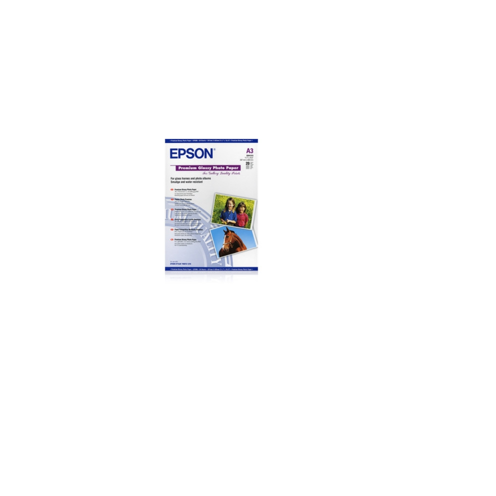 Produktbild för Epson Premium - fotopapper - blank - 20 ark - Super A3/B - 255 g/m²