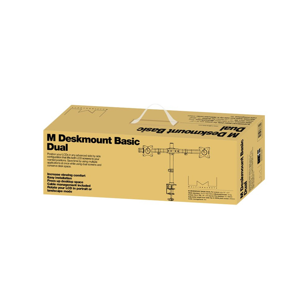 Produktbild för Multibrackets M Deskmount Basic Dual monteringssats - för 2 LCD-bildskärmar - svart