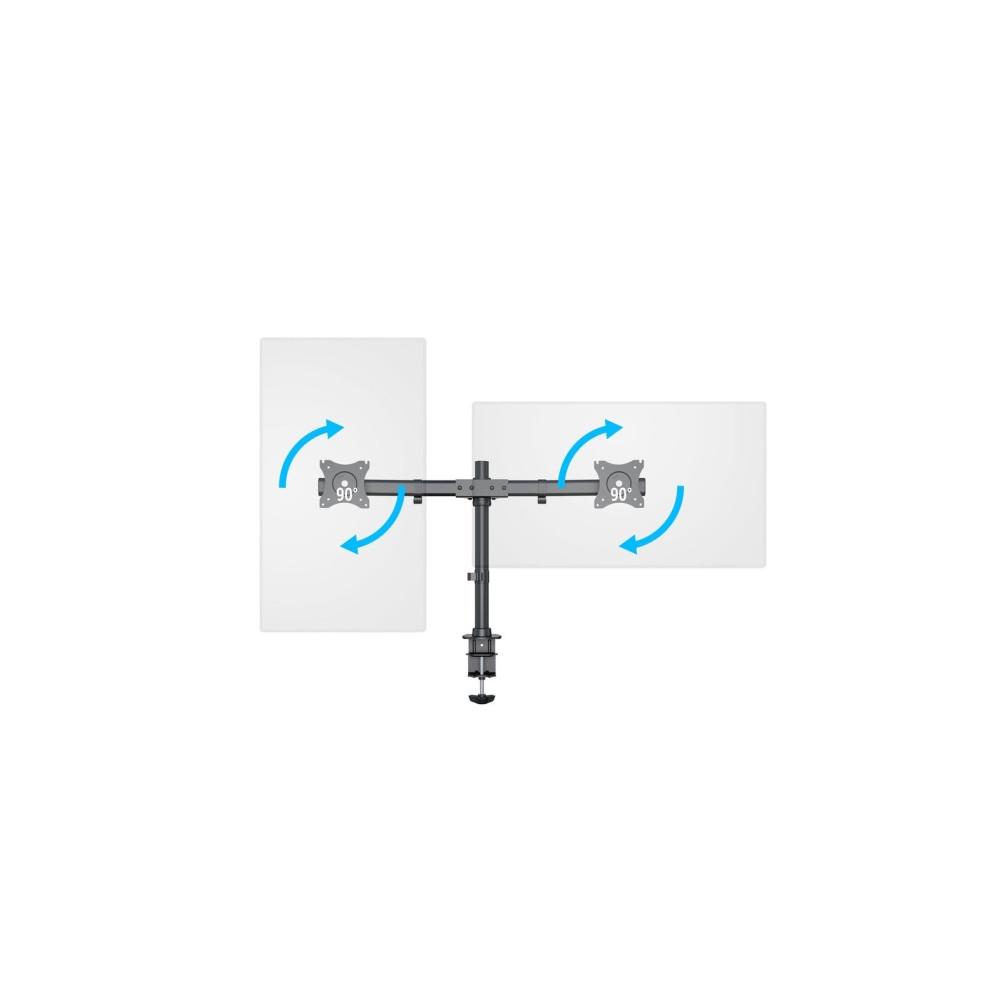 Produktbild för Multibrackets M Deskmount Basic Dual monteringssats - för 2 LCD-bildskärmar - svart