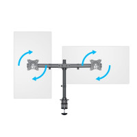 Produktbild för Multibrackets M Deskmount Basic Dual monteringssats - för 2 LCD-bildskärmar - svart