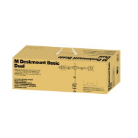 Produktbild för Multibrackets M Deskmount Basic Dual monteringssats - för 2 LCD-bildskärmar - svart