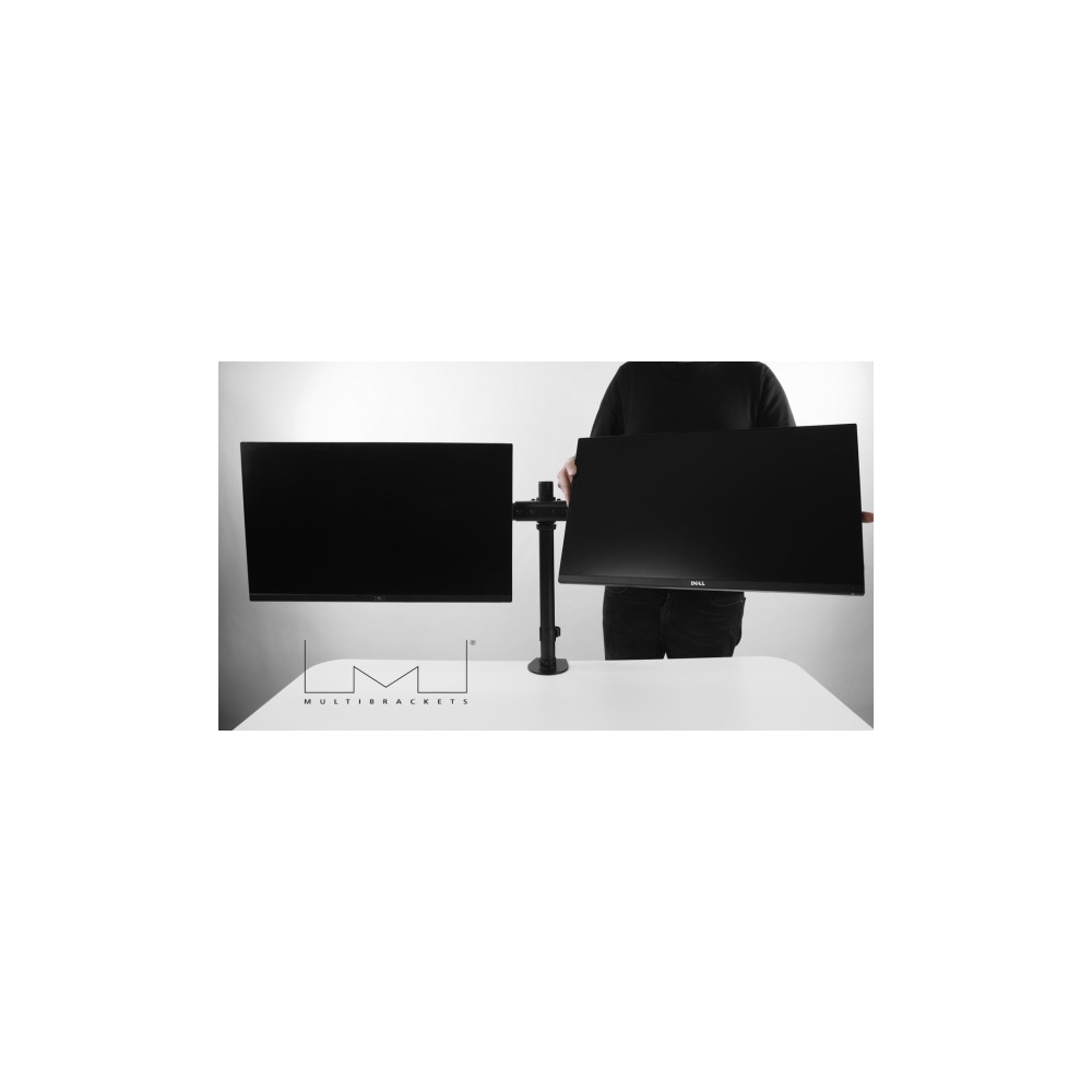 Produktbild för Multibrackets M Deskmount Basic Dual monteringssats - för 2 LCD-bildskärmar - svart