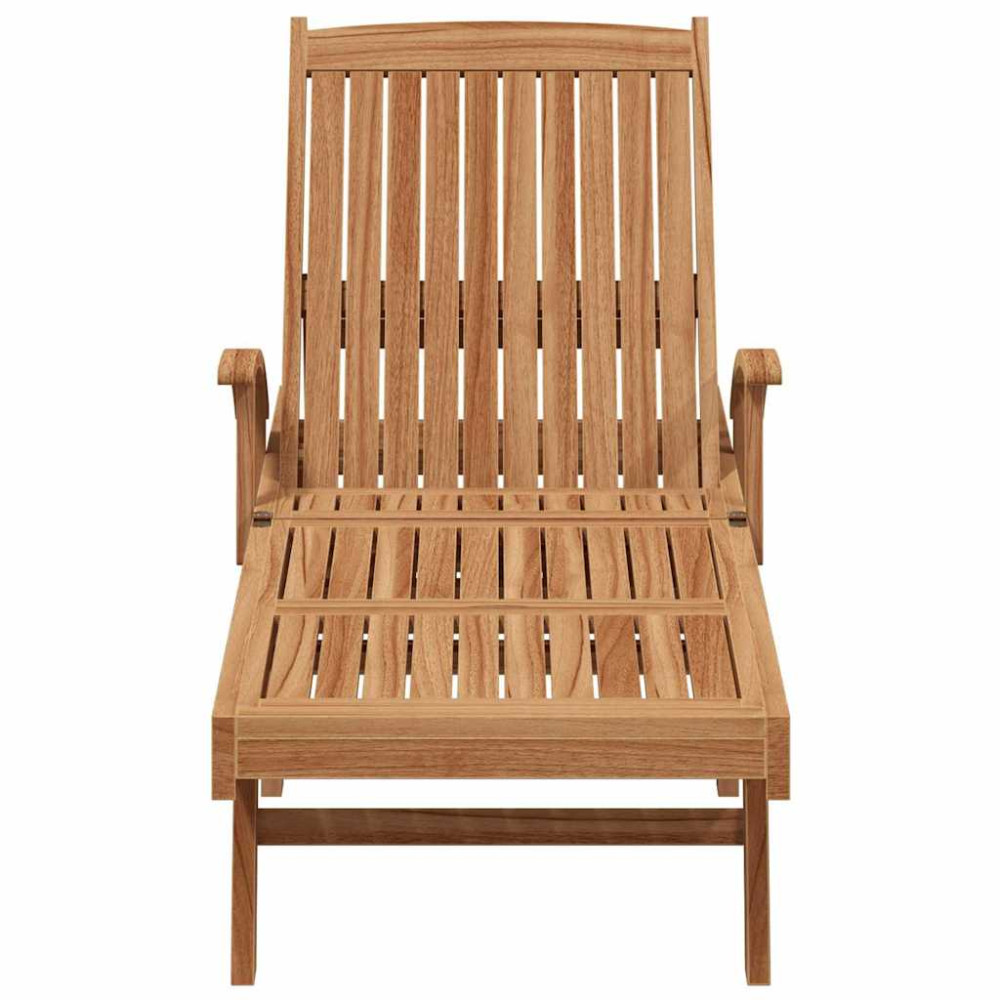 Produktbild för Solsäng 2 pcs Massivt teakträ Brun