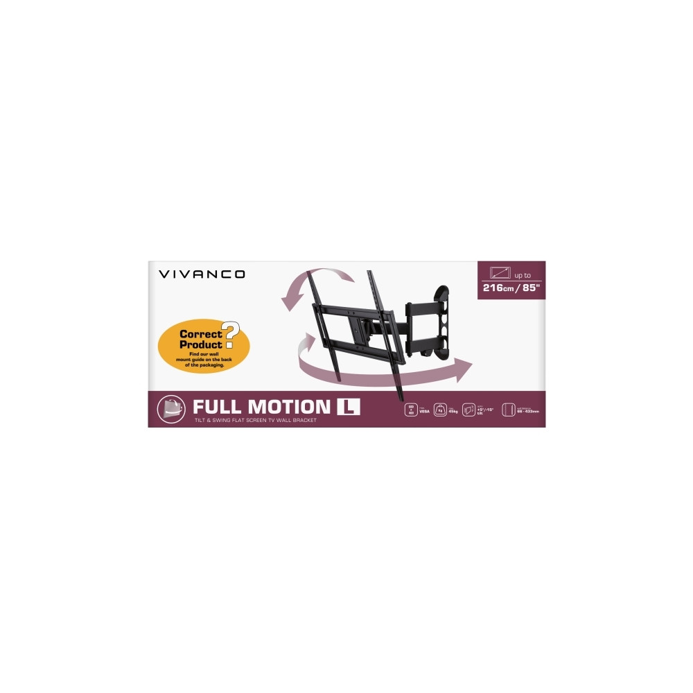 Produktbild för Vivanco VVTVFMORL85INCH45KG, 2,16 m (85"), 45 kg, 200 x 200...