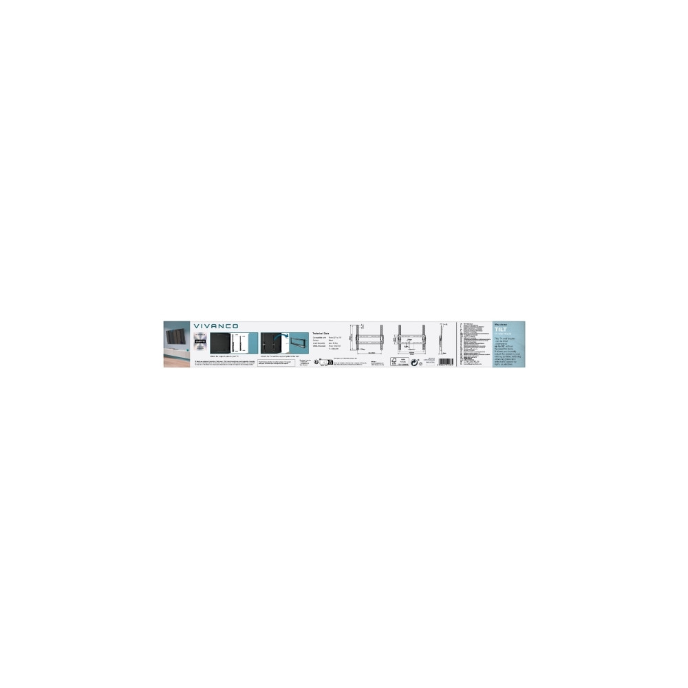 Produktbild för Vivanco VVTVTILT55INCH45KG, 139,7 cm (55"), 45 kg, 200 x 200...