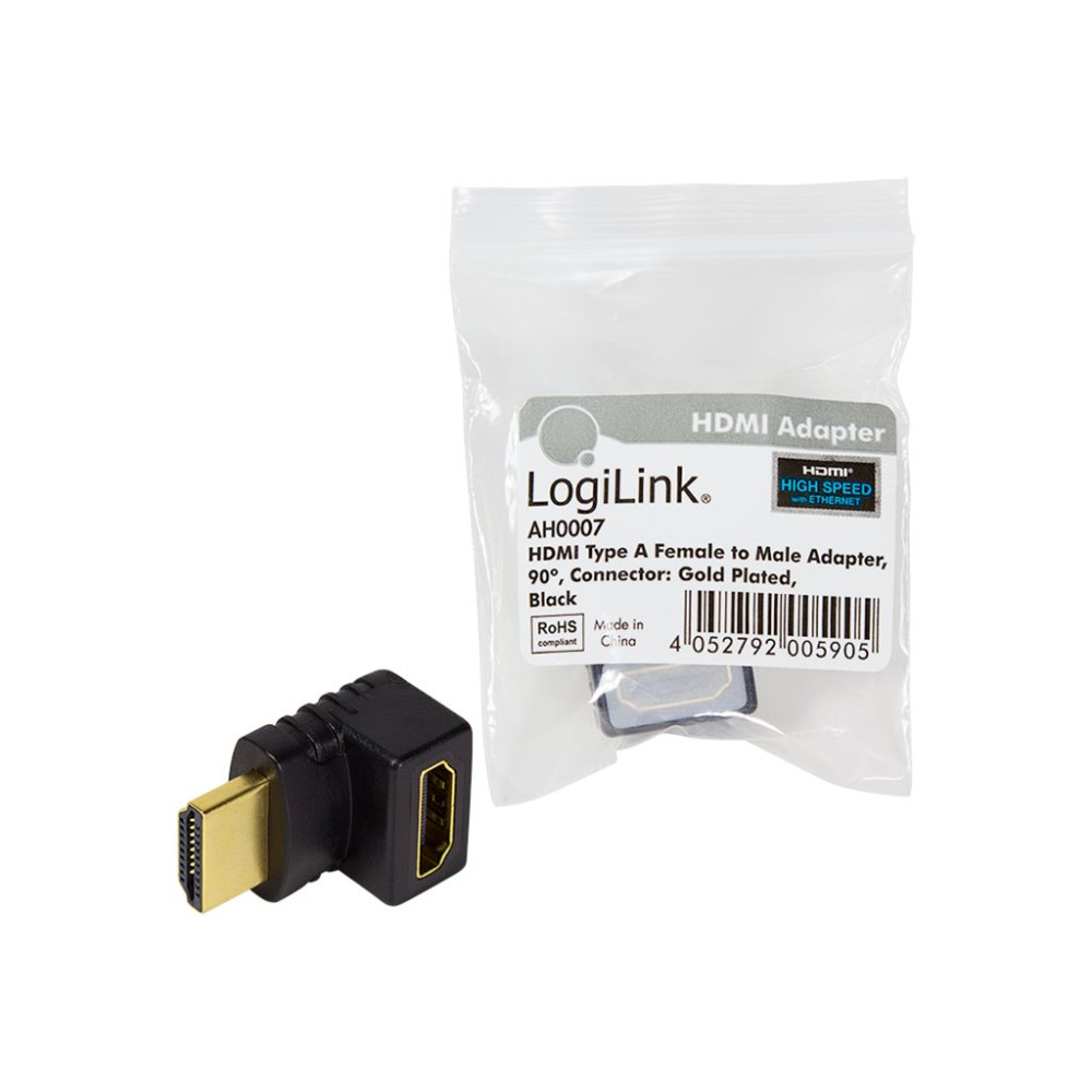 Produktbild för LogiLink HDMI högervinklad adapter