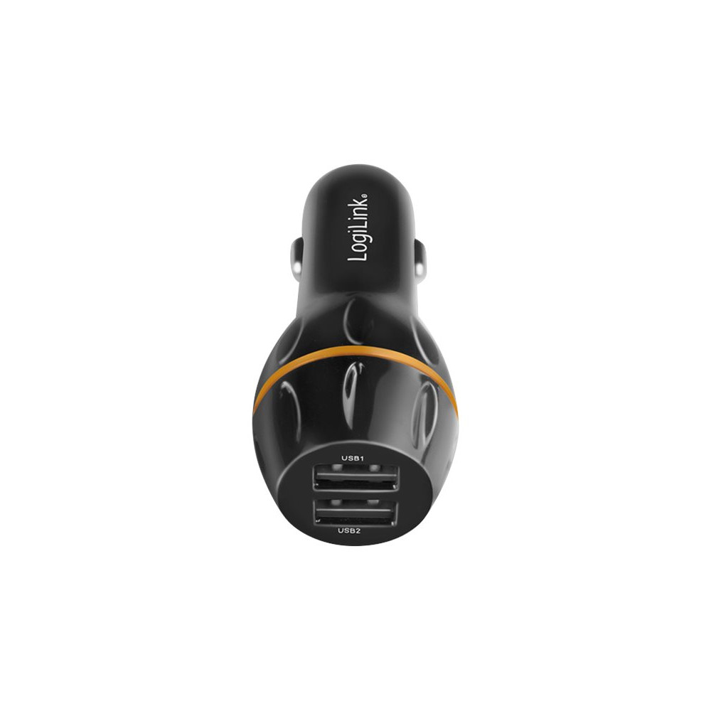 Produktbild för LogiLink strömadapter för bil - 2 x USB - 19.5 watt