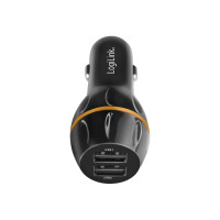 Produktbild för LogiLink strömadapter för bil - 2 x USB - 19.5 watt